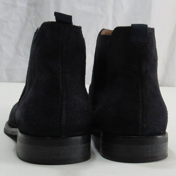 Aldo Men's Vianello Suede Chelsea Boots Size 9 - Navy Closed Square Toe Slip On - Picture 4 of 10
